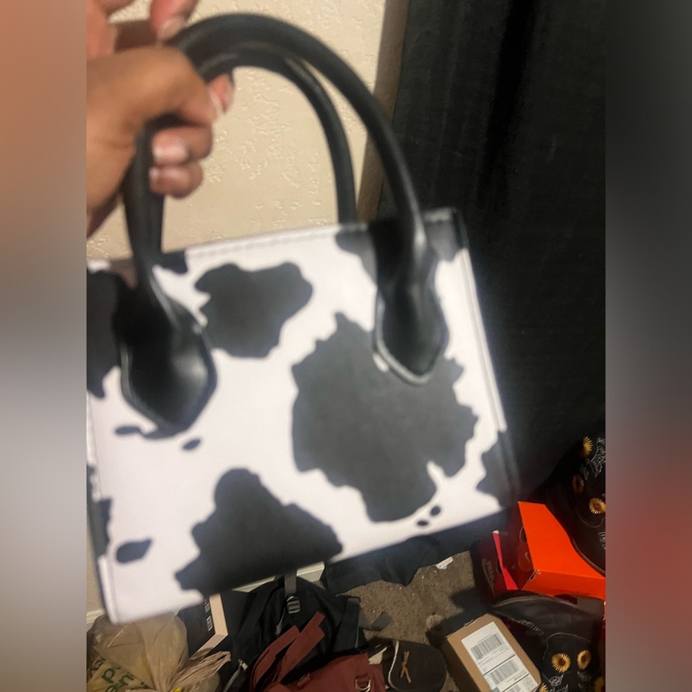 Crow print purse